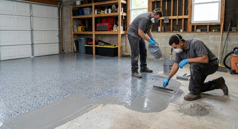 Garage Floor Staining in Loudoun County, VA